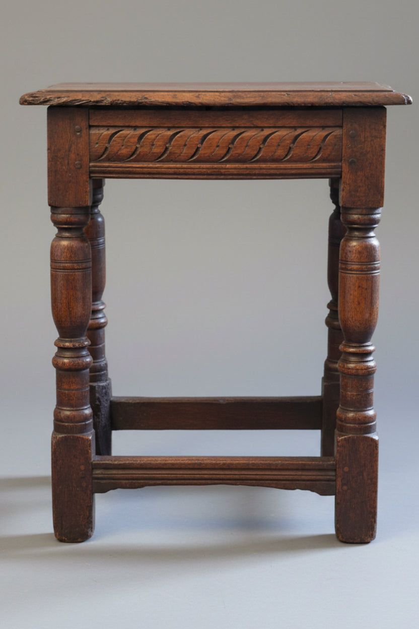 17th/18th Century Oak Joint Stool, with beautiful original patina