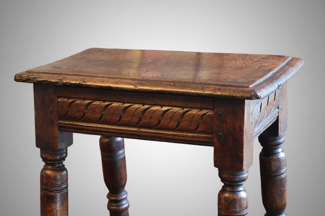 17th/18th Century Oak Joint Stool, with beautiful original patina