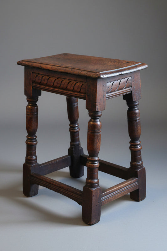 17th/18th Century Oak Joint Stool, with beautiful original patina