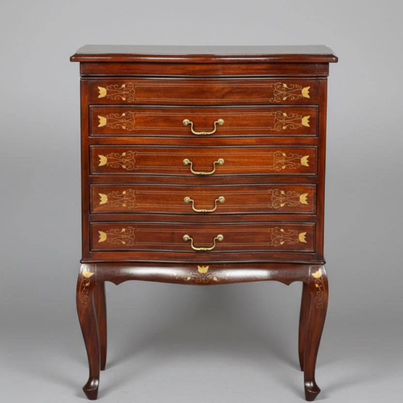 Contemporary brass inlaid rosewood Chest/Canteen