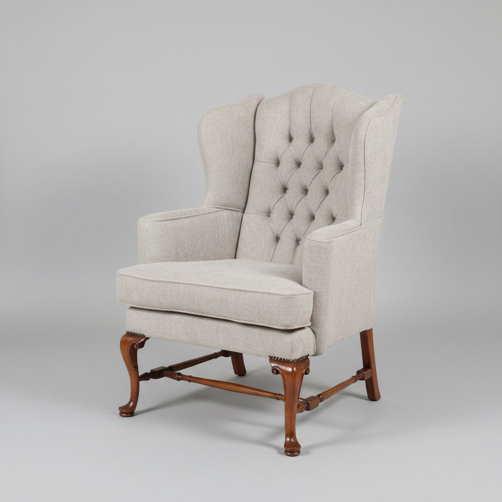 Stunning early 20th Century walnut Georgian style Wingback Armchair