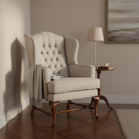 Stunning early 20th Century walnut Georgian style Wingback Armchair