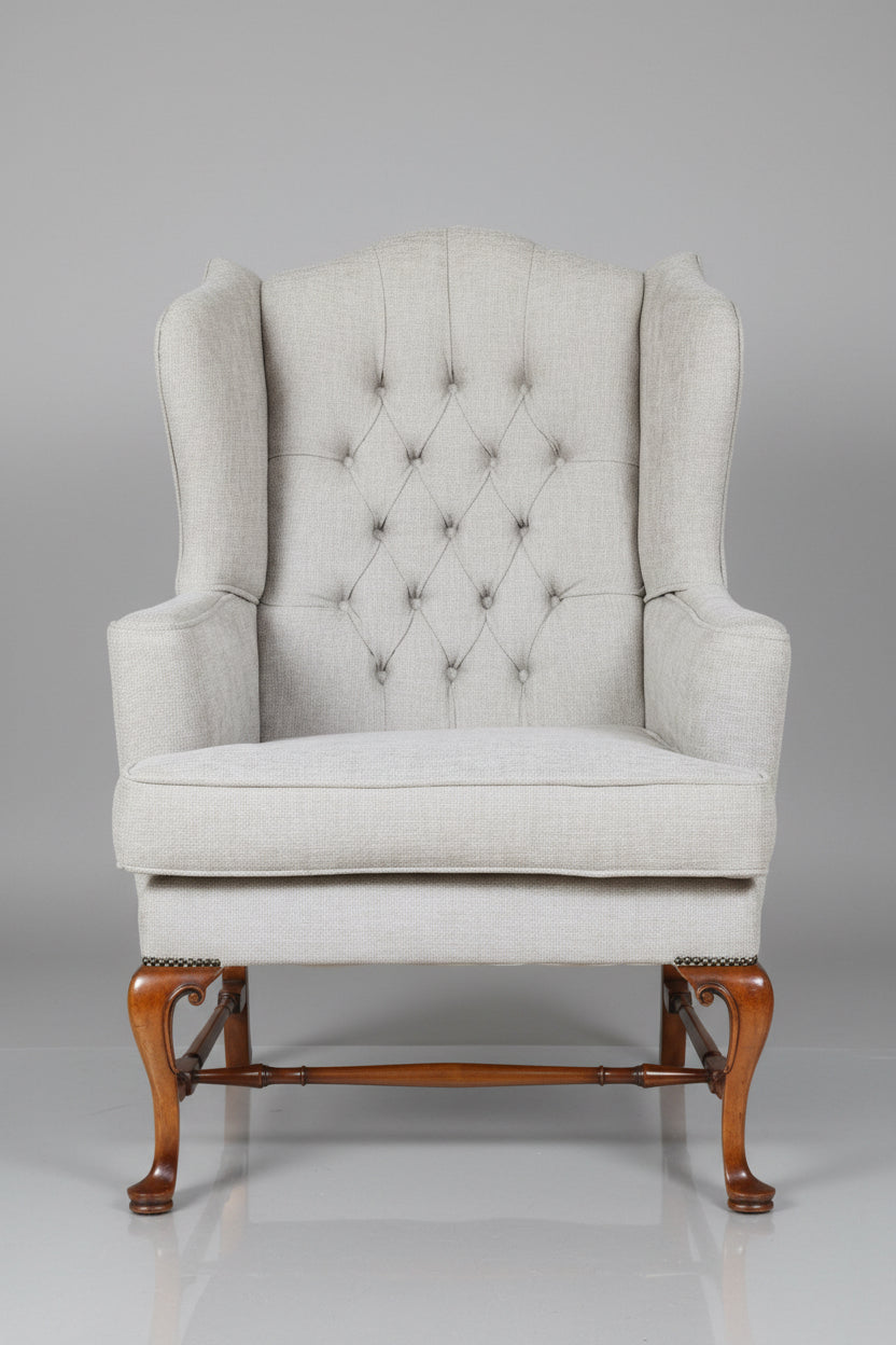 Stunning early 20th Century walnut Georgian style Wingback Armchair
