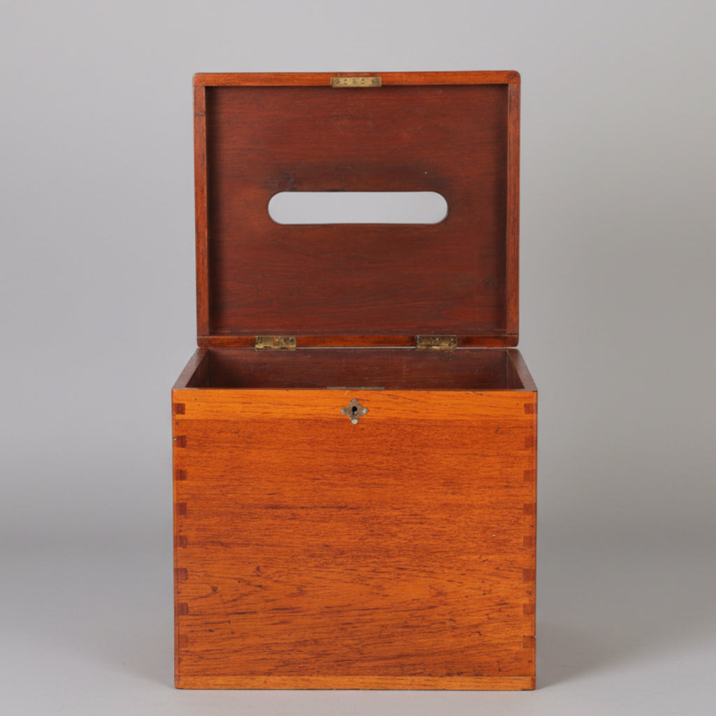 Early 20th Century Teak Voters Box