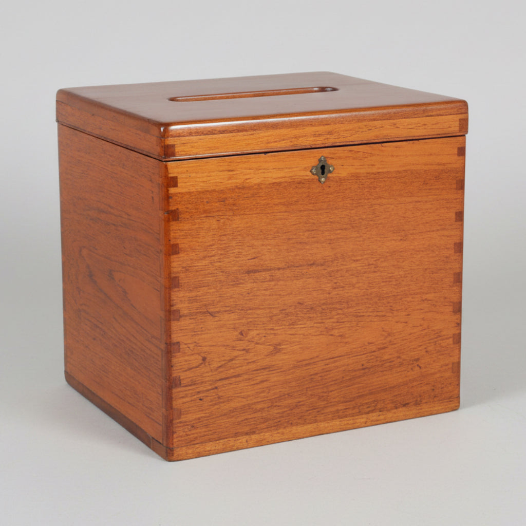 Early 20th Century Teak Voters Box