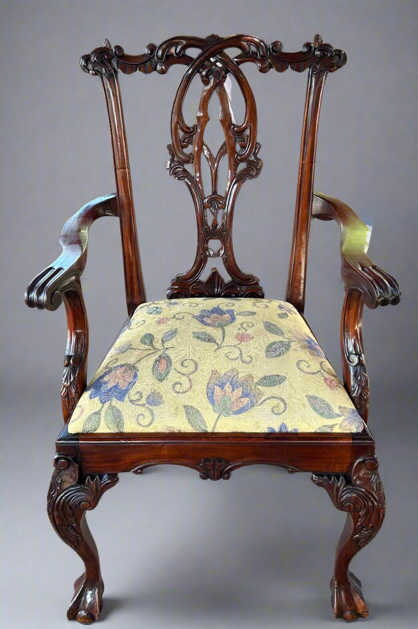 Chippendale style mahogany Armchair