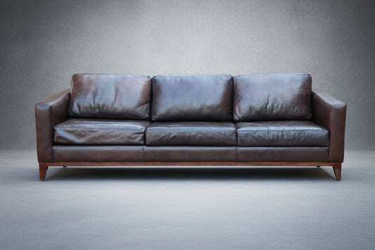 Contemporary brown leather Sofa