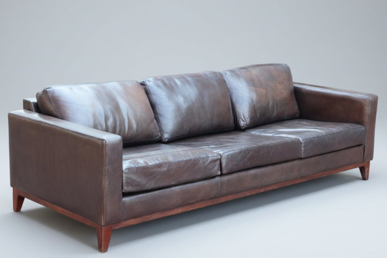 Contemporary brown leather Sofa