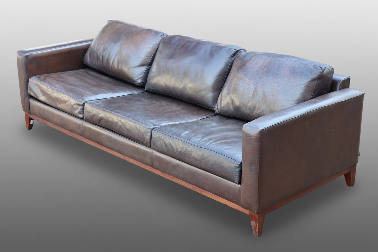 Contemporary brown leather Sofa