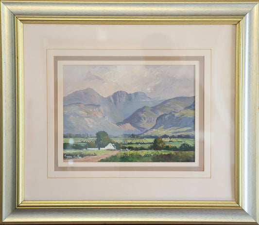 Eugene Hurter (SA) - Oil on Board - Cape mountains, signed - SOLD QUICKLY