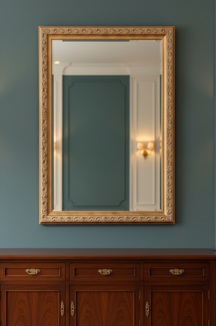 Large Gilt framed bevelled Mirror