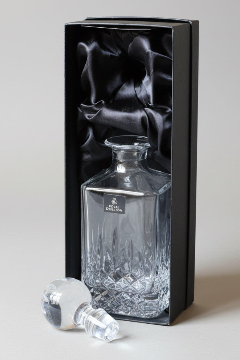 Royal Doulton hand cut Crystal Decanter in original box