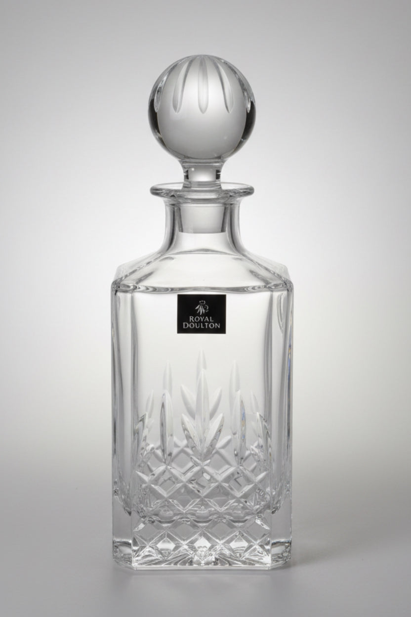 Royal Doulton hand cut Crystal Decanter in original box