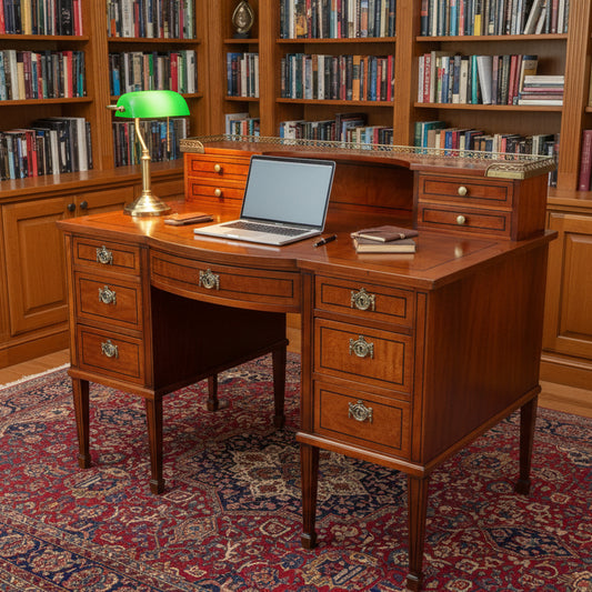 Sheraton Revival mahogany Writing Desk, 20th Century