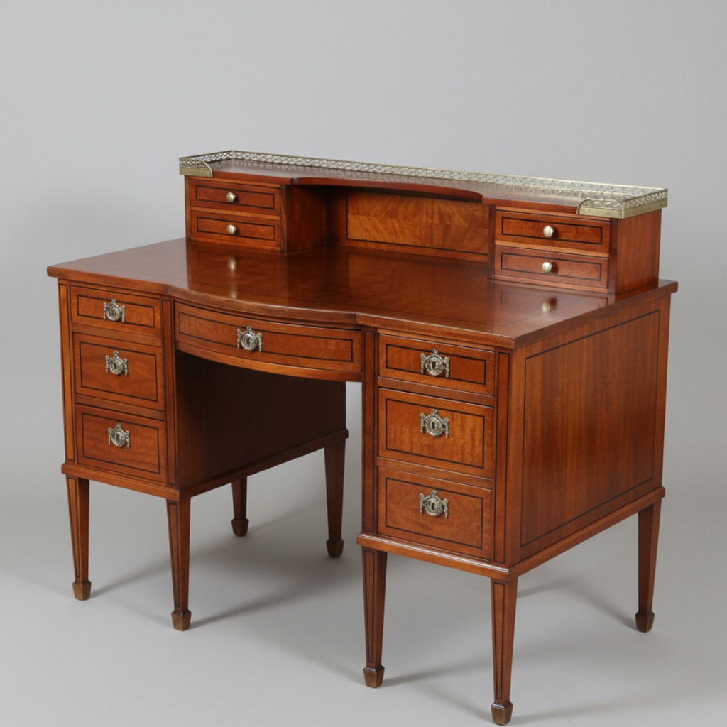 Sheraton Revival mahogany Writing Desk, 20th Century