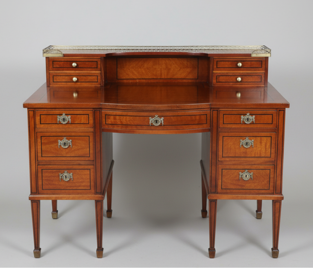 Sheraton Revival mahogany Writing Desk, 20th Century