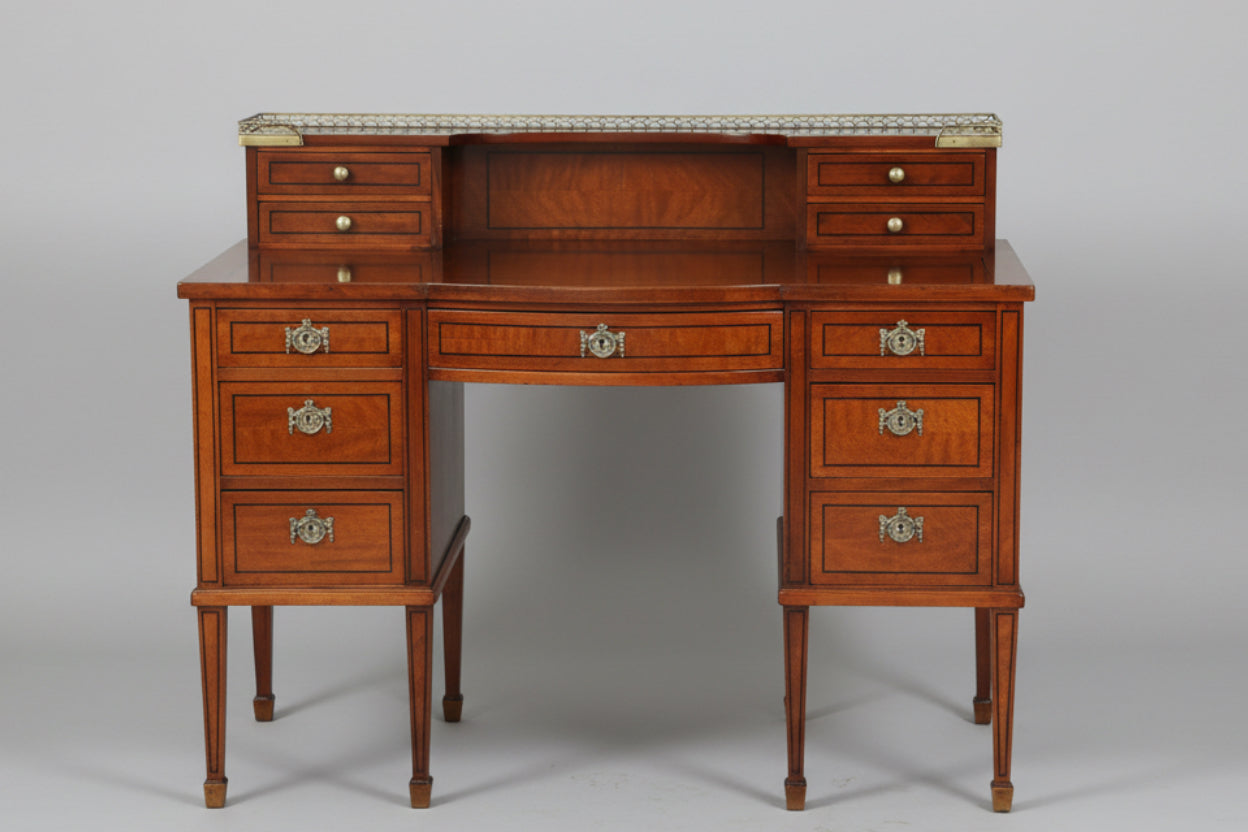 Sheraton Revival mahogany Writing Desk, 20th Century