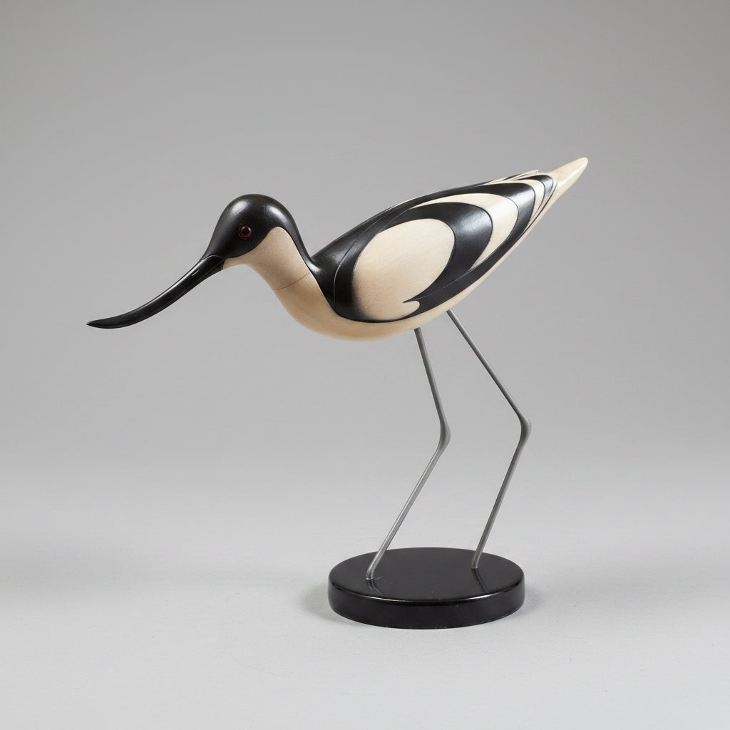 Feathers Gallery - hand painted and carved Avocet, limited edition 691/2000