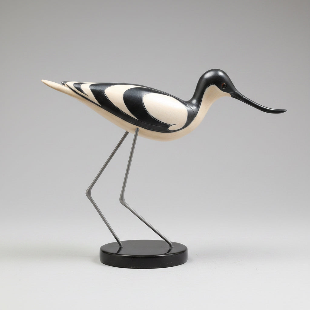 Feathers Gallery - hand painted and carved Avocet, limited edition 691/2000
