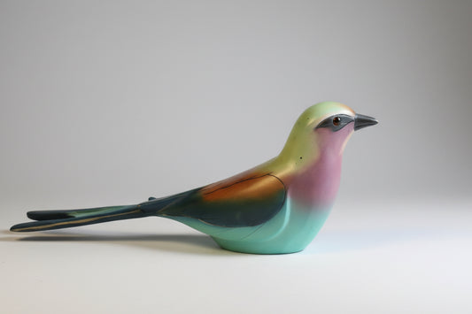 Feathers Gallery - hand painted and carved Lilac Breasted Roller, limited edition 378/2000