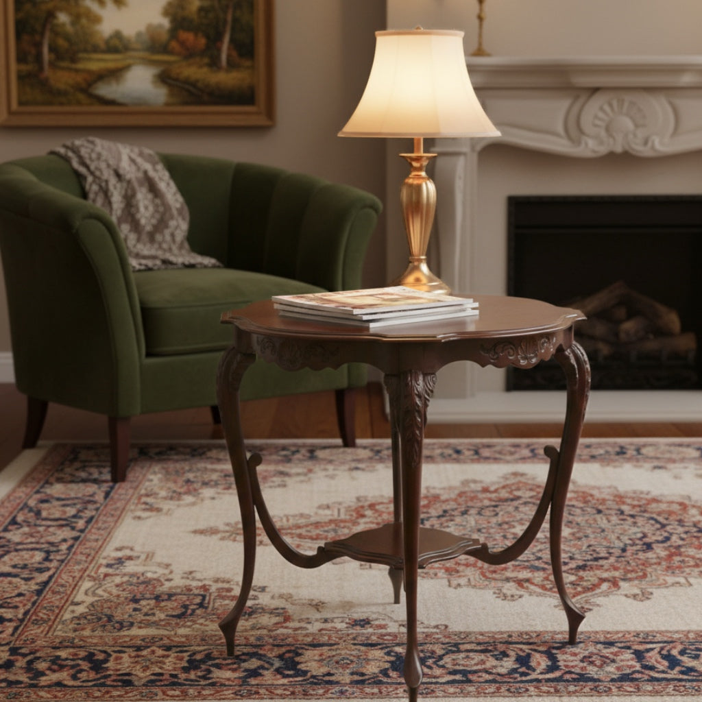 An Edwardian carved mahogany Occasional/Lamp Table - SOLD QUICKLY