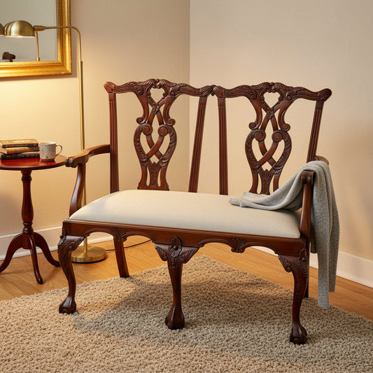 Chippendale style mahogany Settee