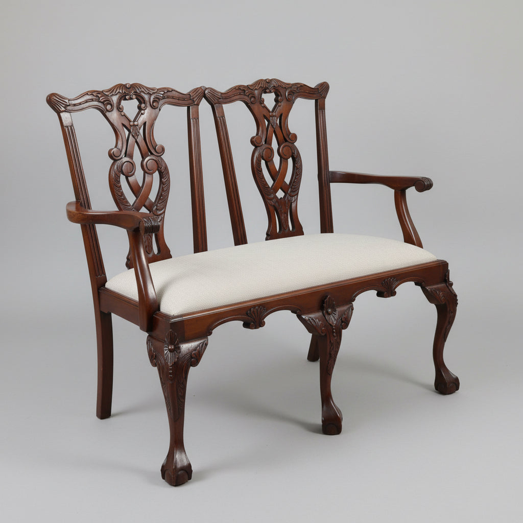 Chippendale style mahogany Settee