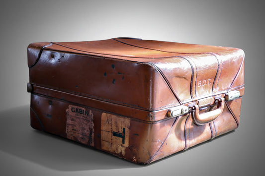 Vintage leather Cabin Suitcase