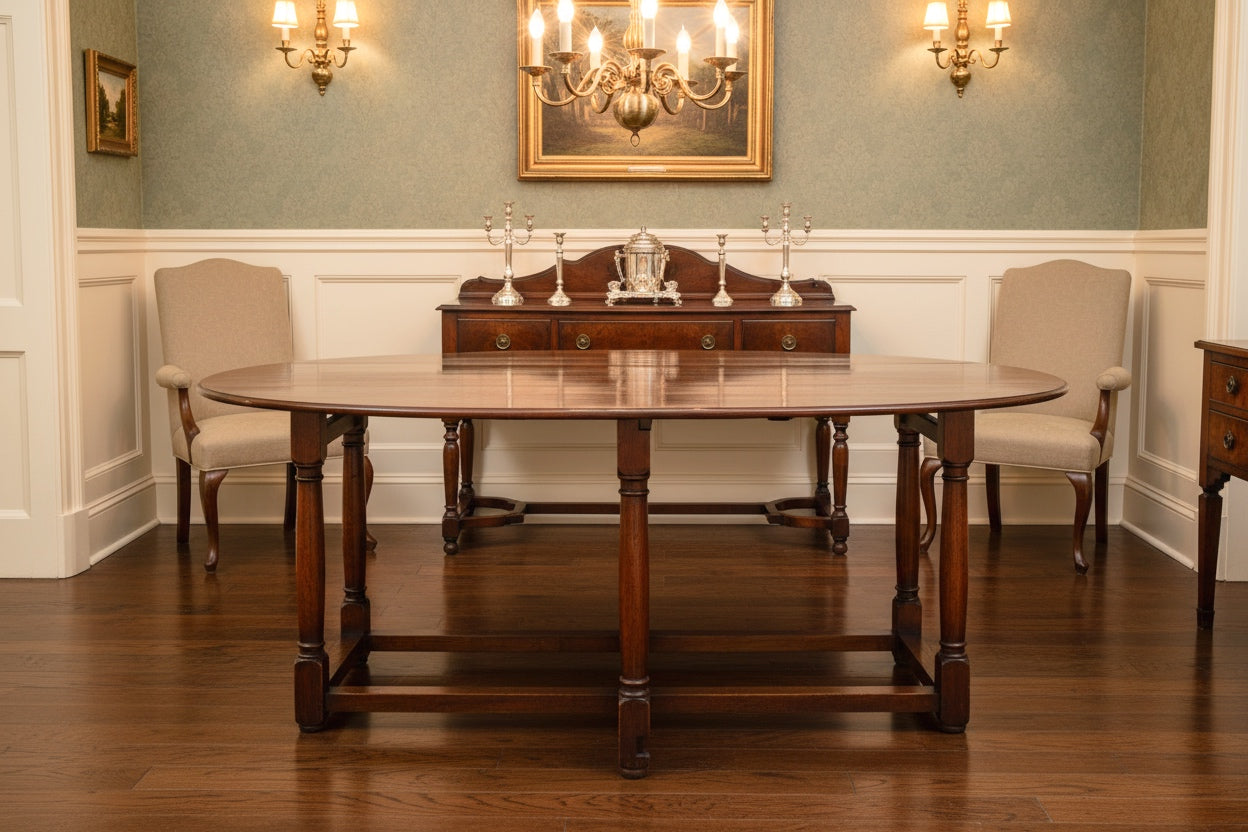 18th Century style oak Hunting/Wake Table - 20th Century