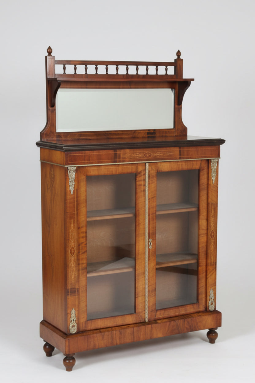 Victorian inlaid walnut Side Cabinet/Chiffonier