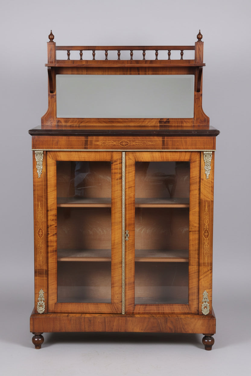 Victorian inlaid walnut Side Cabinet/Chiffonier