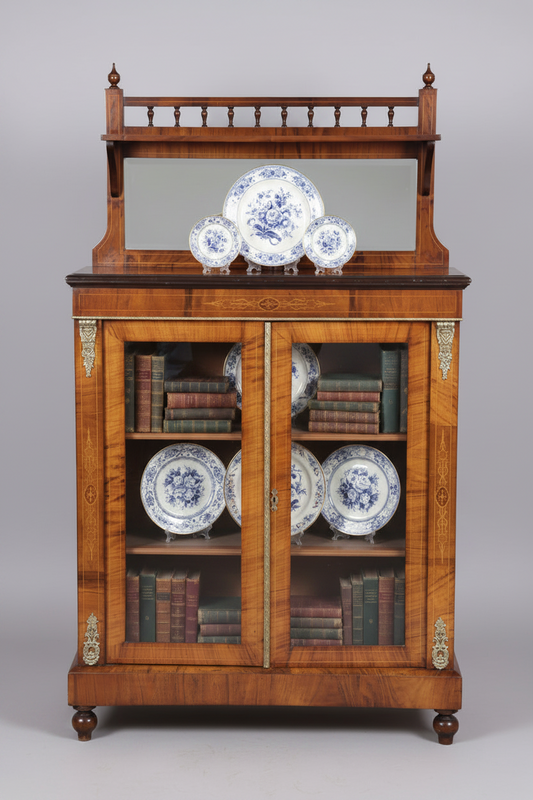 Victorian inlaid walnut Side Cabinet/Chiffonier