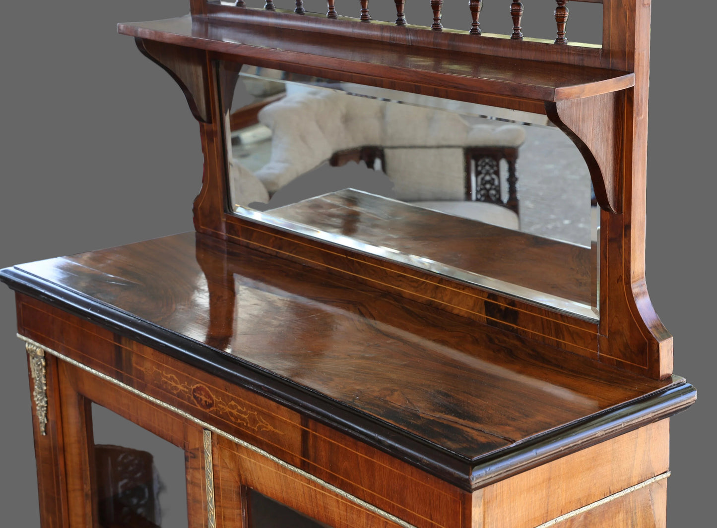 Victorian inlaid walnut Side Cabinet/Chiffonier