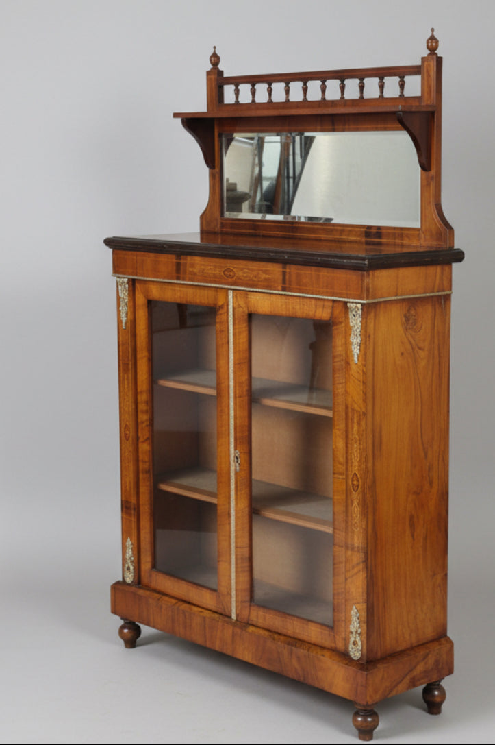Victorian inlaid walnut Side Cabinet/Chiffonier