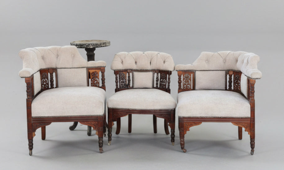 Edwardian mahogany Salon Suite