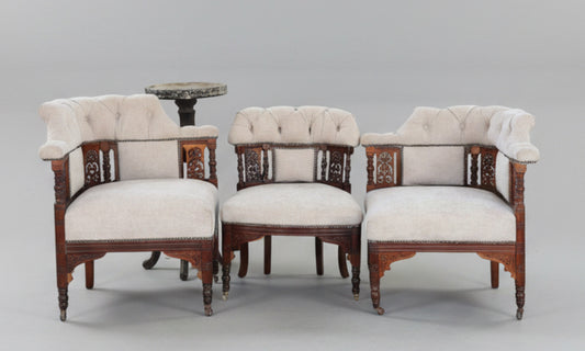 Edwardian mahogany Salon Suite