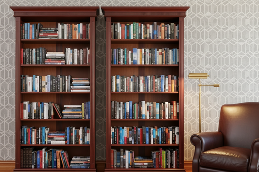 Pair of quality mahogany Hartman & Kepler tall Bookshelves