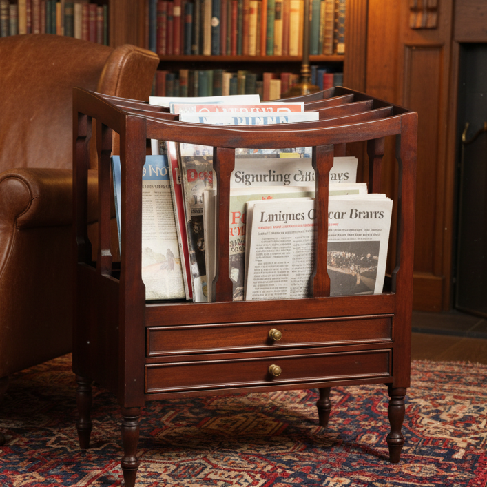 Victorian style mahogany Canterbury