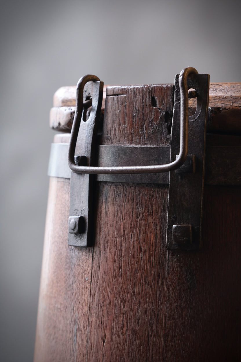19th Century oak metal bound Balie with lid - SOLD