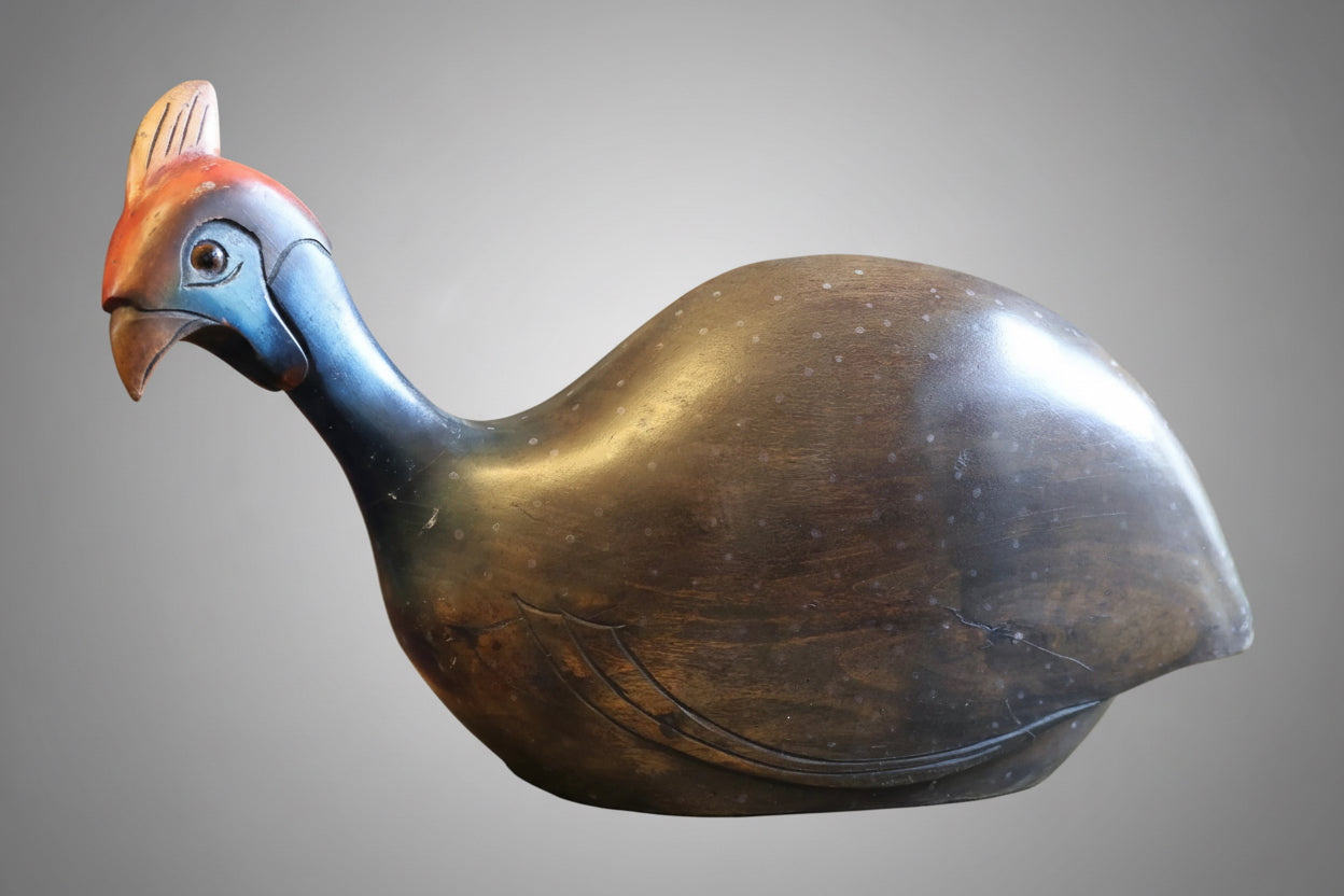 Pair of Feathers of Knysna Guinea Fowl