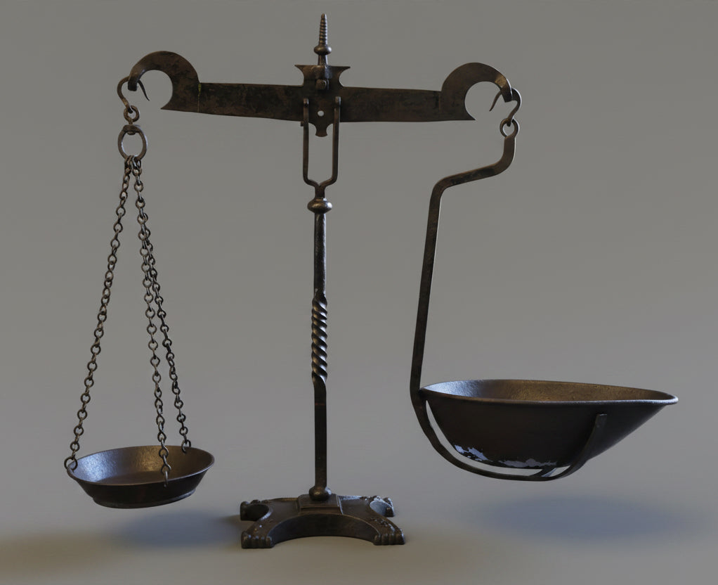 Antique cast iron and forged metal Counter Balance Beam Scale