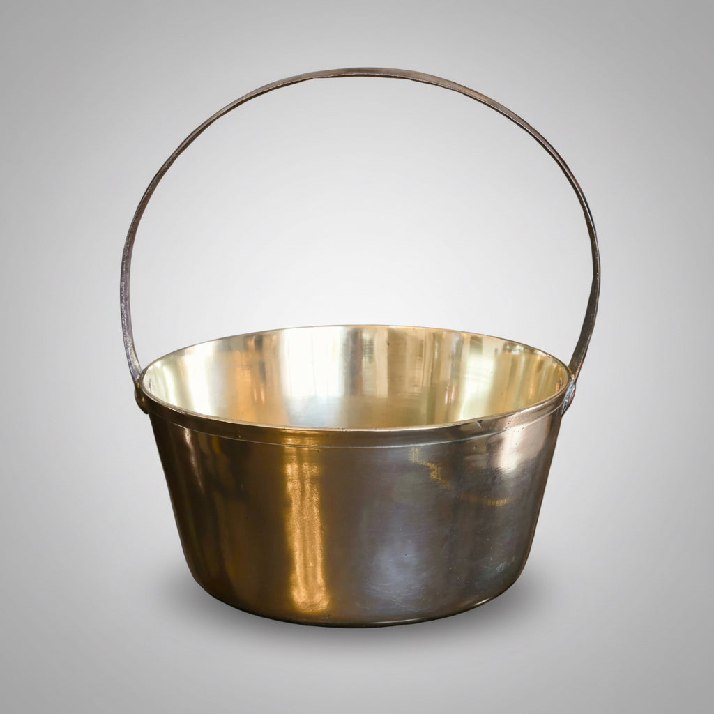 19th Century heavy brass Jam Pot