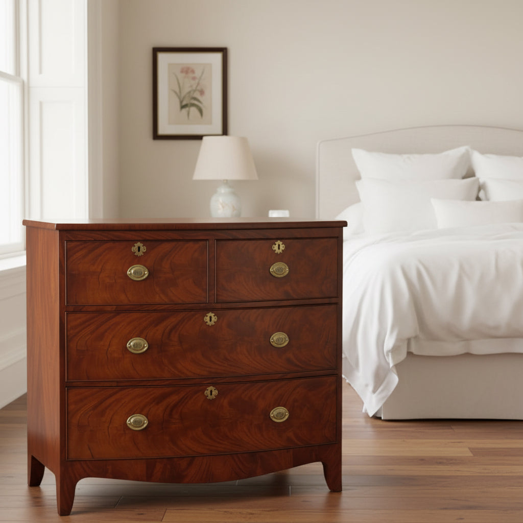 Victorian mahogany bow-front Chest of Drawers