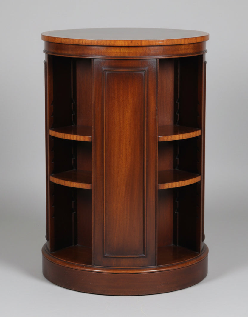 Round Mahogany Revolving Bookcase