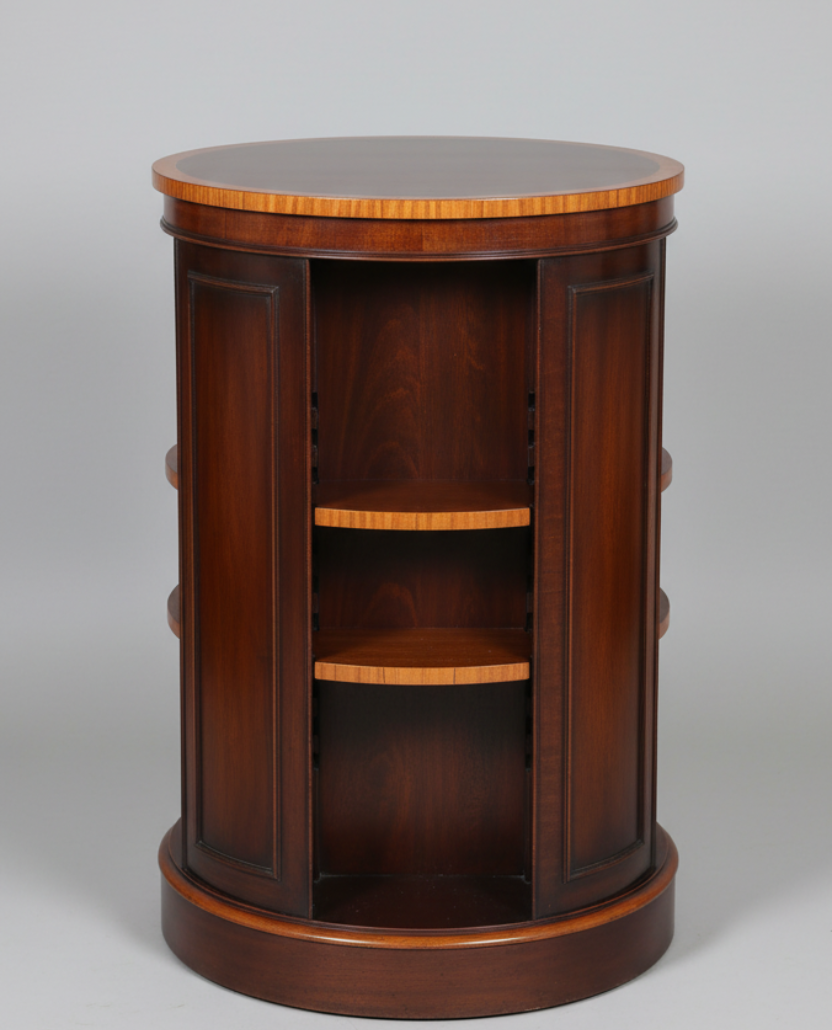 Round Mahogany Revolving Bookcase