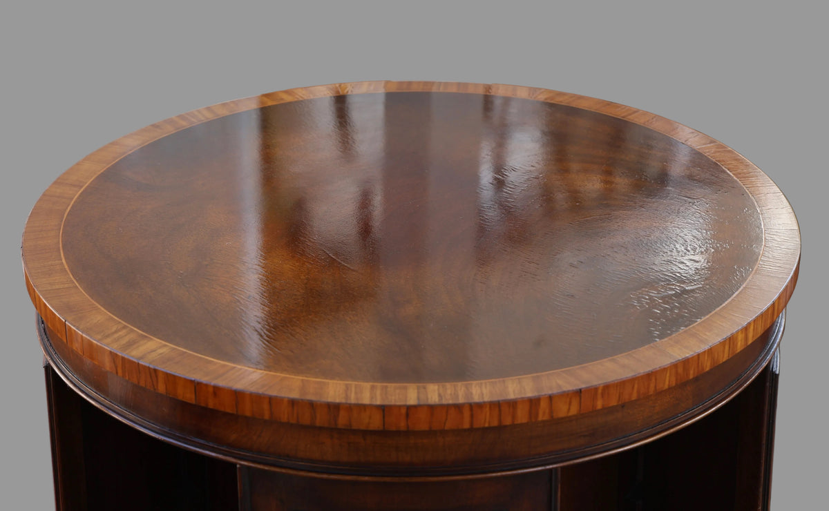 Round Mahogany Revolving Bookcase