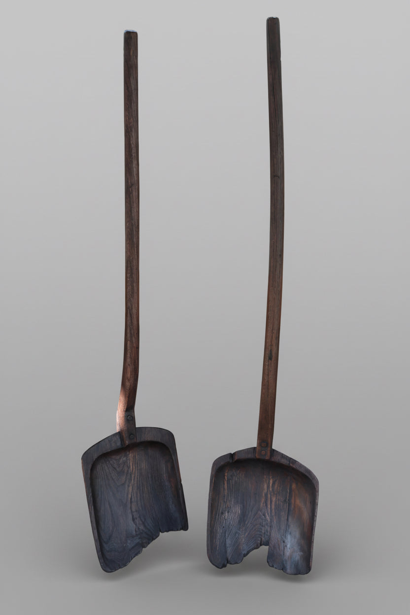 Antique handmade wooden Grain or Malt Shovels