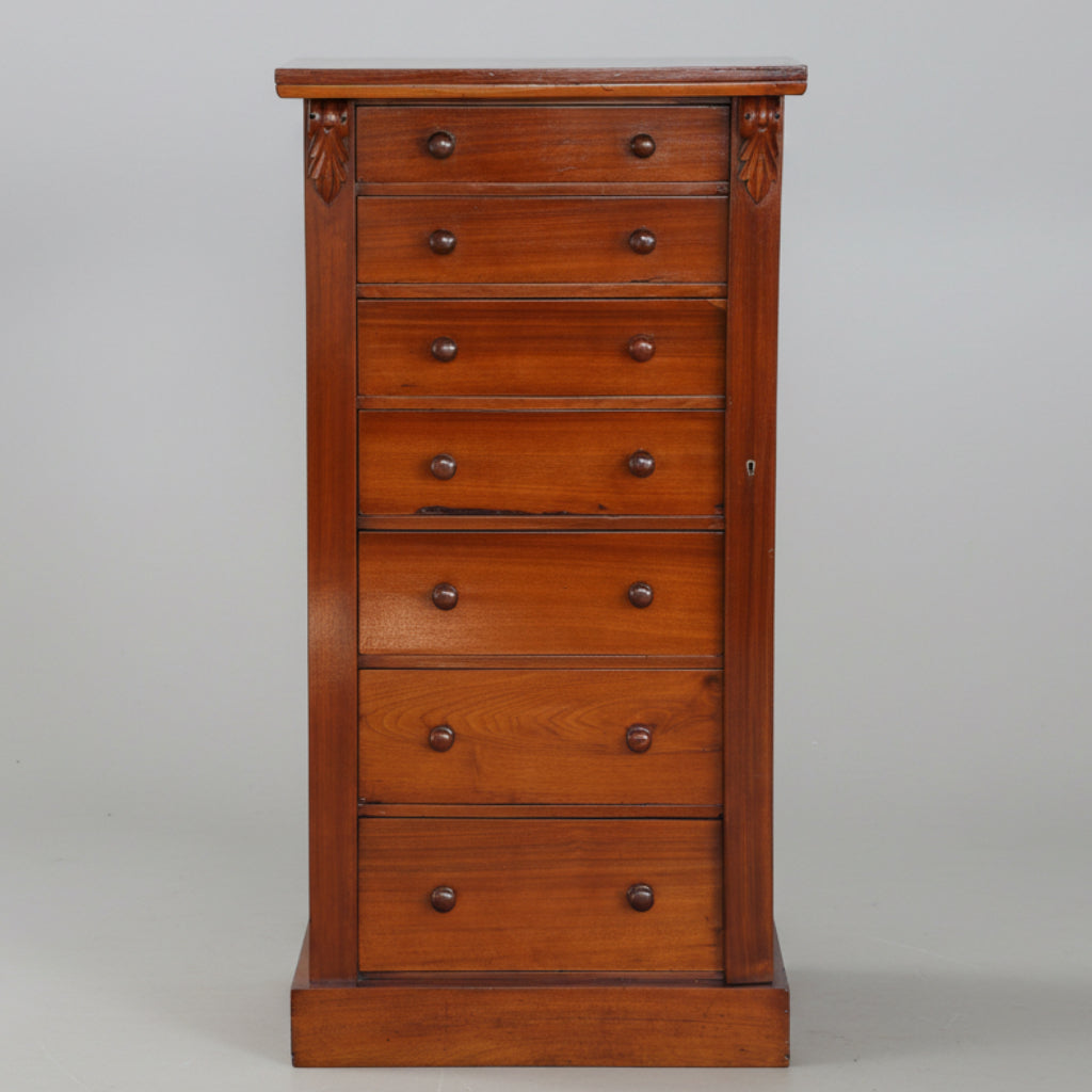 Victorian mahogany Wellington Chest of Drawers