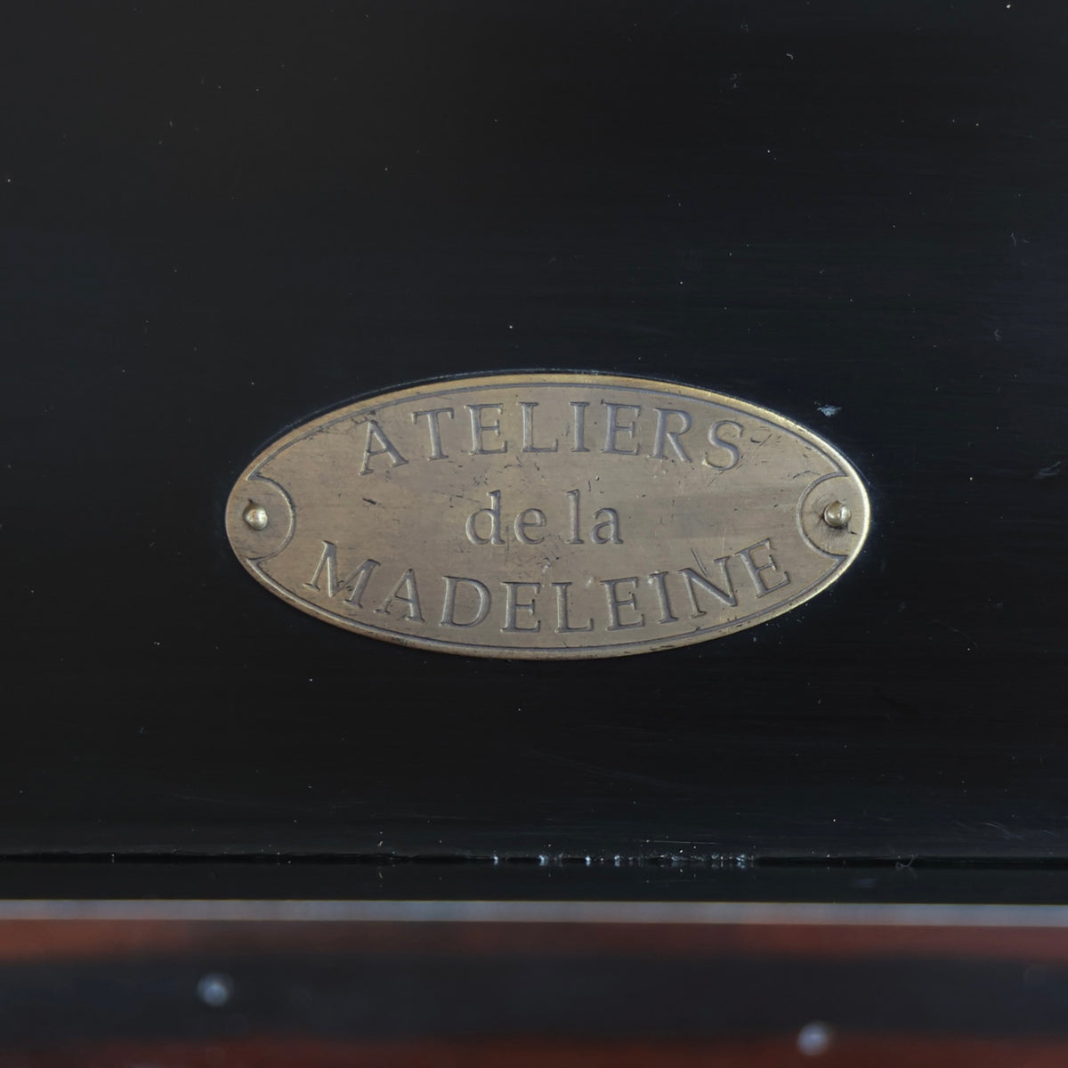 Stunning quality Ateliers De La Madeleine Black Lacquered Coffee Table - Theodore Alexander