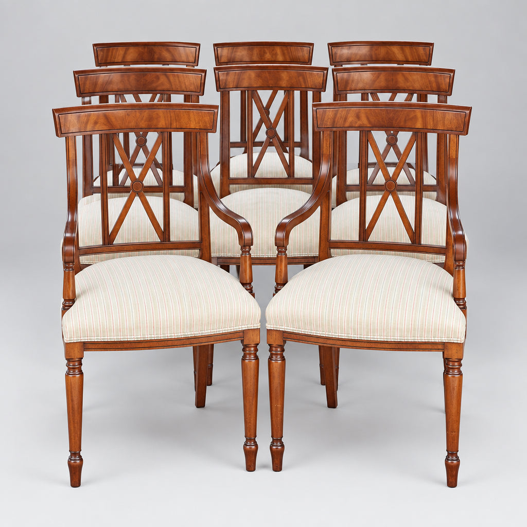 Set of eight Modellers of Antiques mahogany Dining Chairs